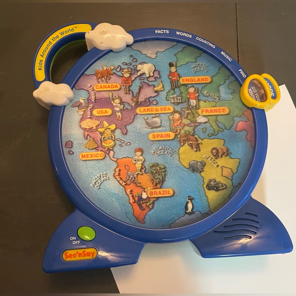 Fisher-Price Mattel Kids Around The World 2-Sided Lenticular See 'n Say Electron